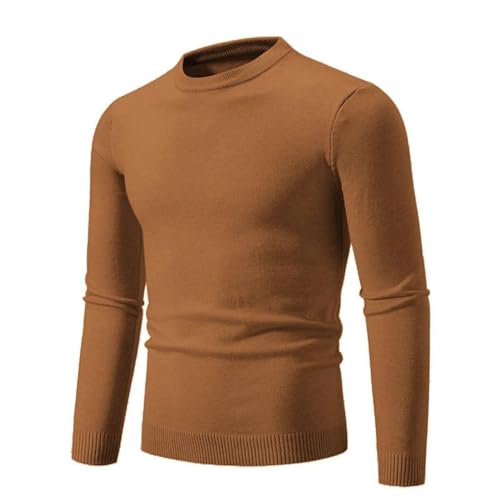 Men's Pullover Sweaters Thin Basic Elastic Slim Fit Solid Color Casual Sweater2