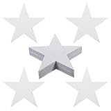PATIKIL Star Cutouts, 60er Pack Stern-Ausschnitte aus Papier für Klassenzimmerdekoration DIY Bastelprojekt Pinnwand Wandposter, Silber