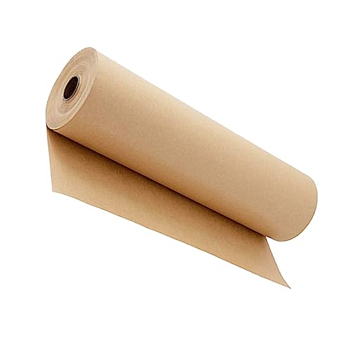 KALLORY 1 Roll Yellow Paper Wrapping Paper Roll Brown for Smooth Odorless Art Craft