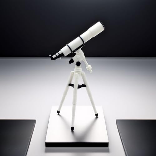 1:12 Scale Miniature Astronomical Telescope: Realistic Model w/Foldable Tripod for Dollhouse Study, Museum, Lab, Desktop Display, Adult Collector