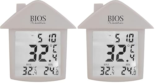 BIOS Weather Indoor/Outdoor Digital Suction Cup Thermometer