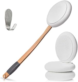 Toem Lotion Applicator For Back | Easy Reach | Self-Application of Cream Sunscreen Self Tanner | Includes 1 Applicator Handle, 4 Pads & 1 Hook (4 Pads)