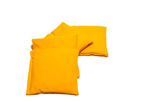 SC Cornhole Games Weather Resistant Cornhole Bags (Set of 4) - Premium All Weather Material - Professional Quality - Regulation Size/Weight (Yellow)