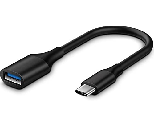Pi+®(PiPlus®) USB-C to USB 3.0 Female Adapter, 0.5 ft D’ Fine (Gen1) USB3.1 Type C to Type A Adapter OTG Cord, Compatible MacBook Pro, Galaxy S8, S9 etc (Black)-image-40