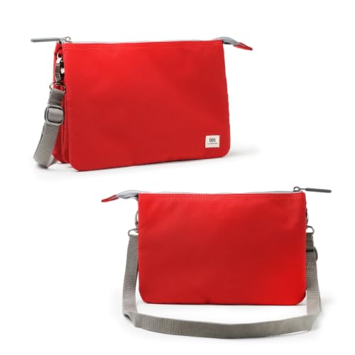 Image of ORI LONDON Crossbody Bag - XL Slim, Chunky Zip, Removable & Adjustable Strap, & 3 Compartments - Carnaby