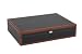 Reed & Barton Adams Flatware Chest, Black Leather with Cherry Trim - 63BK