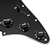 Musiclily Pro-SE ST-60SE Pre-wired SSS Pickguard with Staggered Alnico 5 Pickups for Strat Style Electric Guitar, 3Ply Black