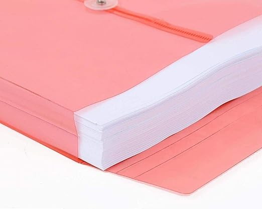 Image of 5-Pack A4 Legal Size Document File Bags ? Top-Opening Colored Envelope Holders with Snap Button, Multi-Color Plastic Organizer Folders?