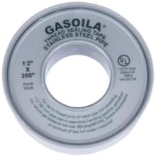 Gasoila Nickel PTFE Thread Seal Tape – Professional-Grade, 1/2 Inch x 260 Inch, High-Density Thread Tape for Stainless Steel Pipes– Leak-Proof Seal, Non-Toxic