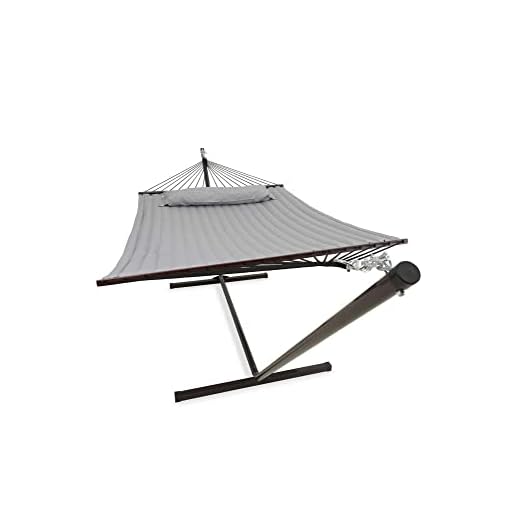 Hamaca con armazón para Exteriores VITA5 para Horas de relajación placentera-Hamaca Doble acurrucarse Juntos-Armazón de Acero Resistente- Hamaca portátil para Exteriores e Interiores