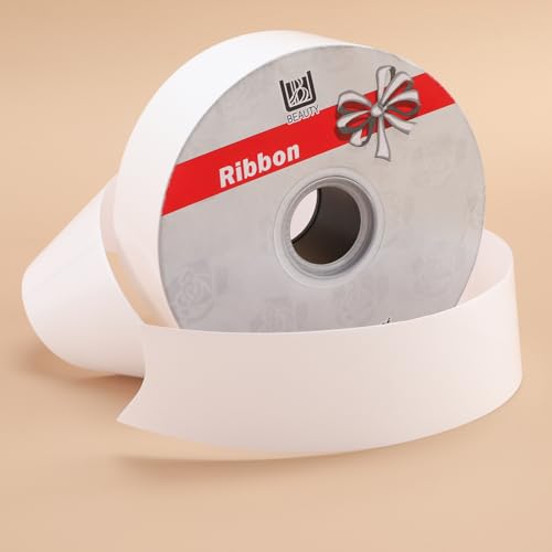 Shiny Waterproof Ribbon Curling Ribbon for Gifts Package Wrapping Crafting. (White 2inch x 100yards)