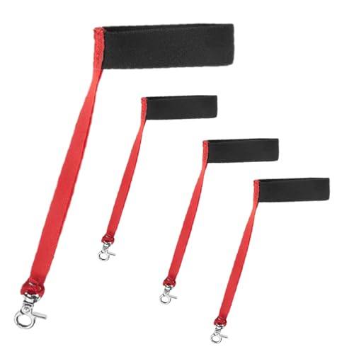 Correas de esquí ajustables rojas y negras de poliéster antipérdida para guantes