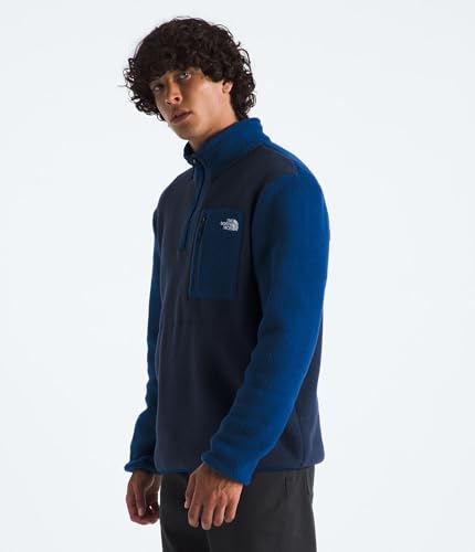 THE NORTH FACE Men's Yumiori Quarter Zip Jacket | Lightweight Fleece Coat With Embroidered Logo, Secure Zip Chest Pocket3