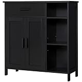 WEENFON Storage Cabinet with Doors and Shelves, Floor Storage Cabinet with Drawer, Accent Cabinet fo