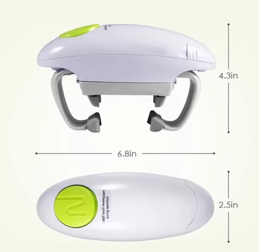 Abridor de tarros eléctrico automático, abridor de latas y botellas, herramienta de cocina con mandíbulas interiores y exteriores