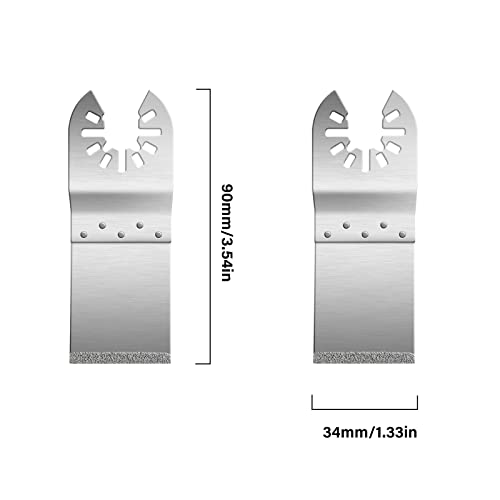 4 Pack-Oscillating Tool Blades Set,Universal Fitment For Grout Removal,Flush Cutting,And Grinding Applications,Diamond Blades Compatible With Dewalt Porter Cable Black & Decker Bosch Craftsman Ridgid #TOP1