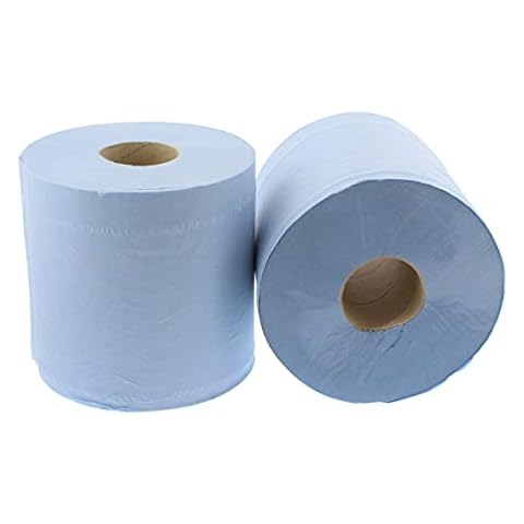 Trade Centrefeed Blue Roll - 2 Ply Embossed Blue Paper Towel Roll (Pack of 2 Rolls) Cover