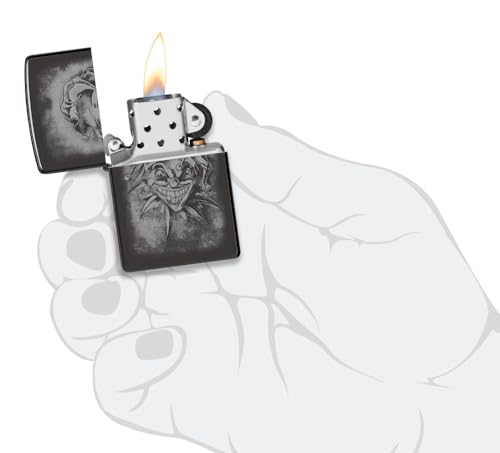 Encendedor Zippo de bolsillo negro brillante miniatura 4