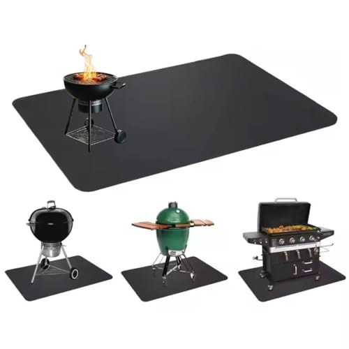 TOPHEAT Tapete para debajo de la parrilla de 60 x 42 pulgadas, XL, ignífugo, a prueba de aceite, impermeable, para parrillas al aire libre, tapete para hoguera, para fumadores, tapete Kamado, proteger