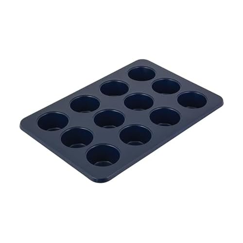 KitchenAid 12-Cup Nonstick Aluminized Steel Muffin Pan, Ink Blue