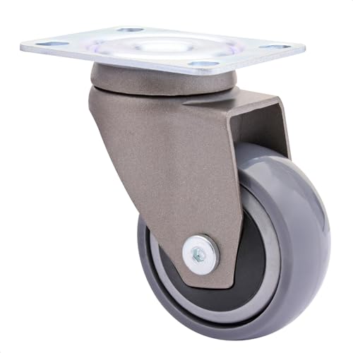 WAGNER design, 3C, swivel castor/furniture castor, grey, soft tread, diameter diameter 50 mm, ball bearing