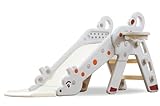 MERIT Play 3 in 1 Toddler Slide Exciting Slide for Energetic Toddlers Age 1-3 Safe and Fun Slip and Slide Indoor Toddler Playground Adorable Giraffe Design Loved by Boys and Girls (Gray)