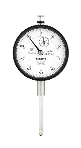 Indicador de dial Mitutoyo 2052AB para corregir desalineaciones con lecturas de 0.01 mm
