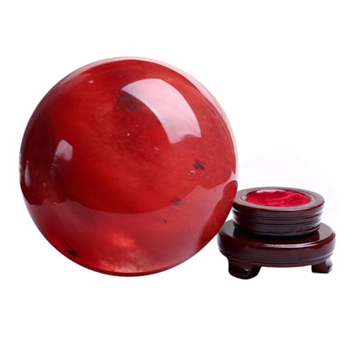 Boule de cristal rouge 8cm pour sublimer un salon terne