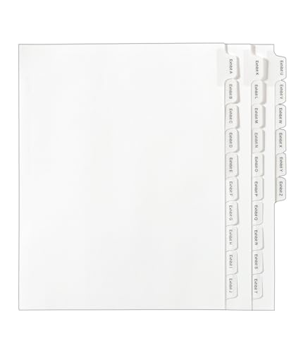 Avery Collated Legal Dividers Allstate Style, Letter Size, EXHIBIT A-Z Tab Set ( 82105)