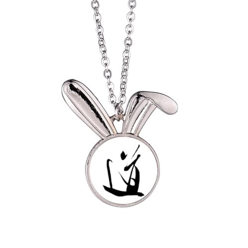 Collier lapin Dao China pendentif géométrique Art déco tendance