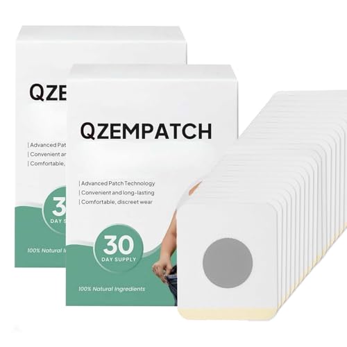 QUOLYVATEQzem Body Patch Daily Application Comfortable and Discreet for Men and Women 30 Count 1 Month Supply(60Pcs)