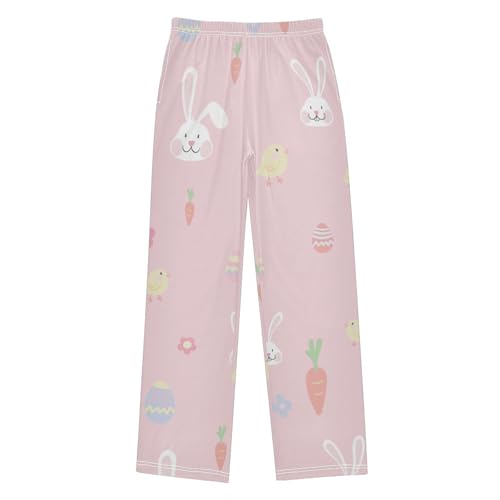 Rabbit Chicken Boys Pants Boys Athletic Pants Long Pant for Boywith Pockets Wide-Leg Size 6-14Y