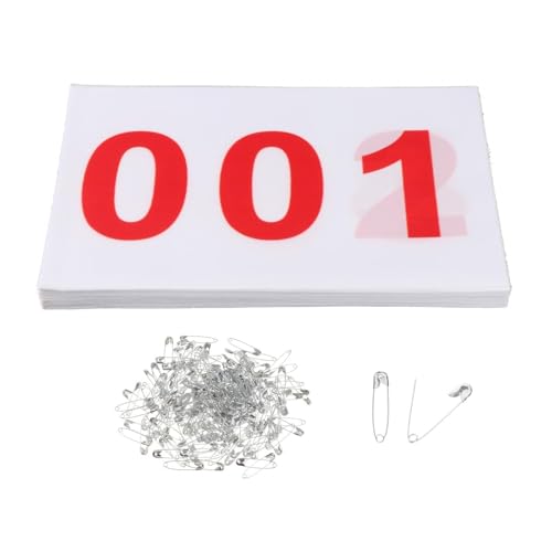 kowaku 100 Pieces Running Bibs, Athlete Numbers, Field Competition,100 Numbers Race Bibs, Sports Bibs for Games Sports Event, 001to100