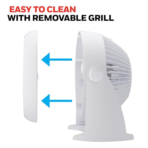 Honeywell TurboForce Air Circulator, Small Tabletop Fan, Quiet Personal Fan for Home or Office, 3 Speeds, 90 Degree Pivoting Head, White, HT-904 by Honeywell - Image 9