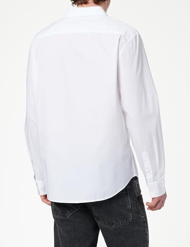 Calvin Klein Herren Hemd Poplin Classic aus Baumwolle, Weiß (Brilliant White), XS – Ansicht 3