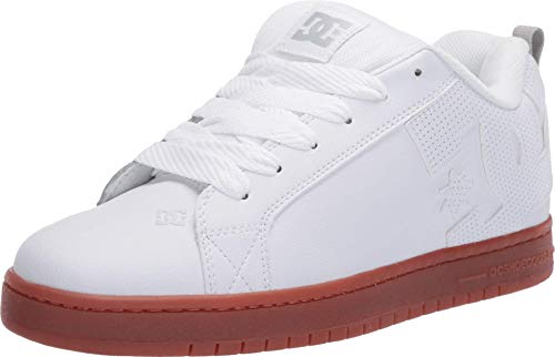 Image of DC Men's Court Graffik Shoe, White, 9 D M US