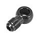 X AUTOHAUX 1pc Dia.12mm Fuel Banjo Fitting to 6AN Male Flare Adapter Fuel Line Adapter Connector for Car Black 9/16-18 Thread