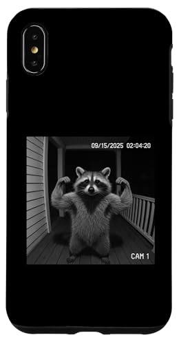 Funny Raccoon Flexing On Security Camera X}zP[X iPhone XS Max p