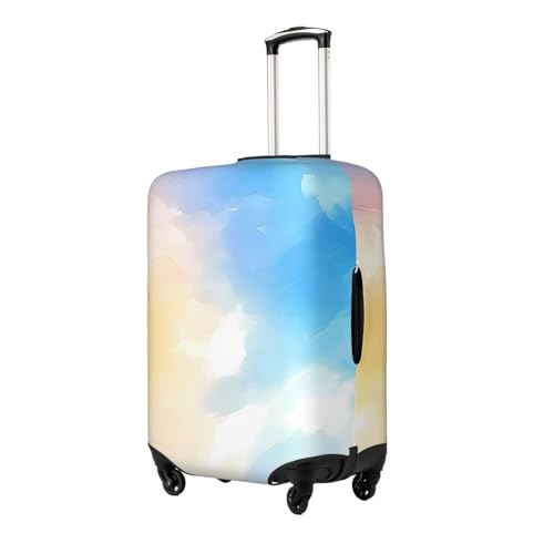 Watercolor Beach Elastic Travel Luggage Cover, Washable Spandex Suitcase Protector, Anti-Scratch Fits 18-32 Inch2