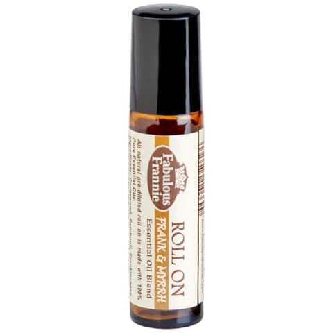 Fabulous Frannie Frankincense and Myrrh Essential Oil Blend Roll On Made with Frankincense, Myrrh, Patchouli & Cedarwood Essential Oils and Coconut Carrier Oil 10ml Cover