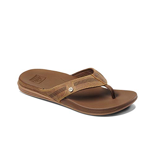 Reef Men's Cushion Lux Flip-Flop, Toffee, 13