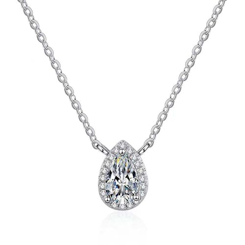 Collier Moissanite goutte d'eau bijou élégant quotidien du bureau aux soirées