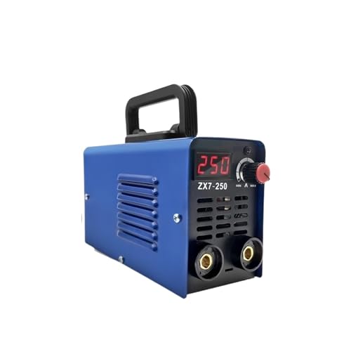 Máquina de soldadura MMA, máquina de soldadura por arco Totalmente automática de grado industrial for el hogar Pequeña soldadura eléctrica de cobre, máquina de soldadura(Blue Without Cable)