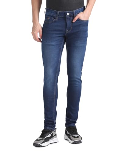 Image of Flying Machine Men's Skinny Fit Jeans| Solid | Mid Rise | Stretchable | Jeans for Man