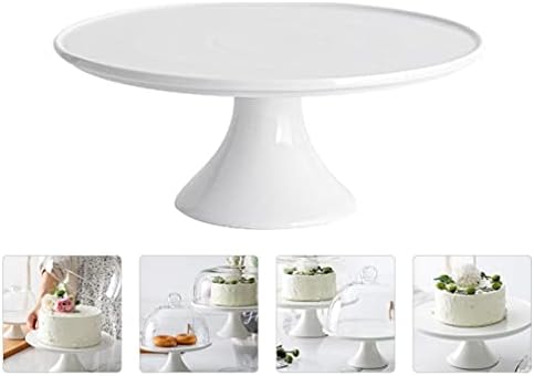 Holibanna Porcelain Cake Stand White Wedding Cake Rack Party Cupcake Display Stand Cake Plate Dessery Tray Stand for Wedding Birthday Holiday Party