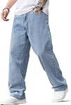 Baggy Jeans for Men Y2K Streetwear Vintage Wide Leg Loose Fit Denim Pants Hip Hop Skater Carpenter Jeans