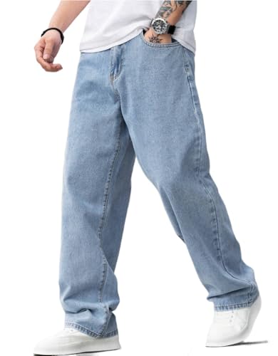 LuminBlaze Baggy Jeans for Men Y2K Streetwear Vintage Wide Leg