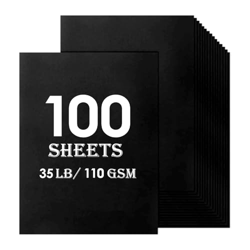 Black Construction Paper Bulk 100sheets 8.5x11 (30lb-110gsm)