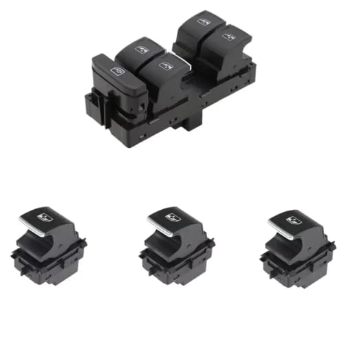 Bouton commutation lève-vitre électrique 5G0959857 commande de vitre compatible Skoda Superb Octavia