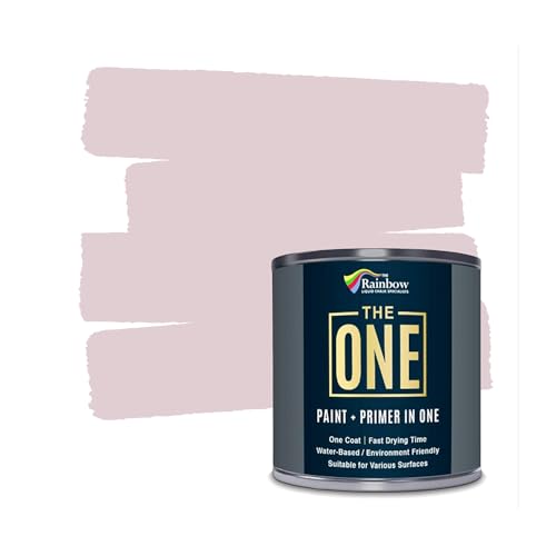 THE ONE All-In-One Paint & Primer - Pink Satin, 8.5 Fl Oz/250ml | 1 Coat Formula | Easy Indoor & Outdoor Decorating for Home & Garden Walls, Floors & Furniture | Water-Based & Low VOC
